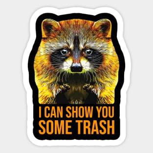 Raccoon I Can Show You Some Trash Sticker
